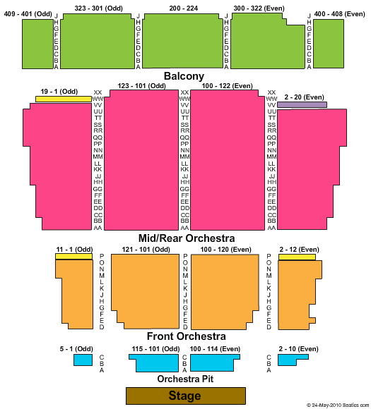 Warner Theatre Seating Chart